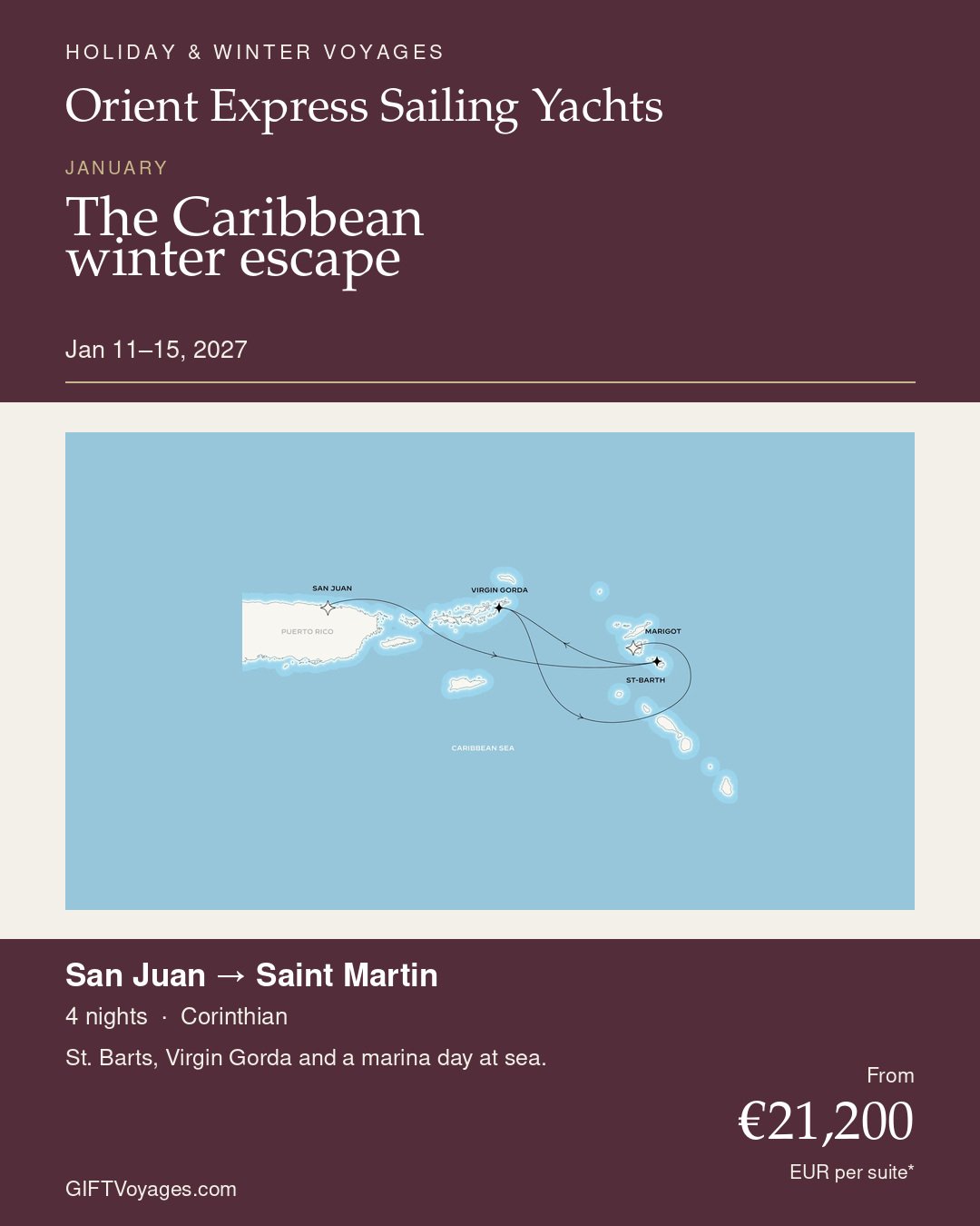 Orient Express Caribbean Winter Escape