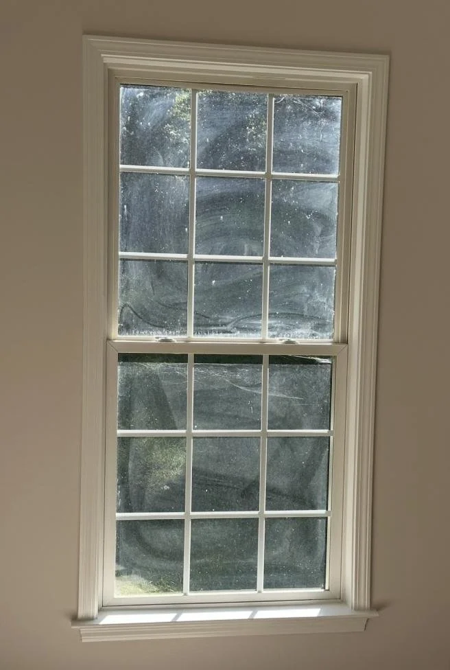Interior window before cleaning