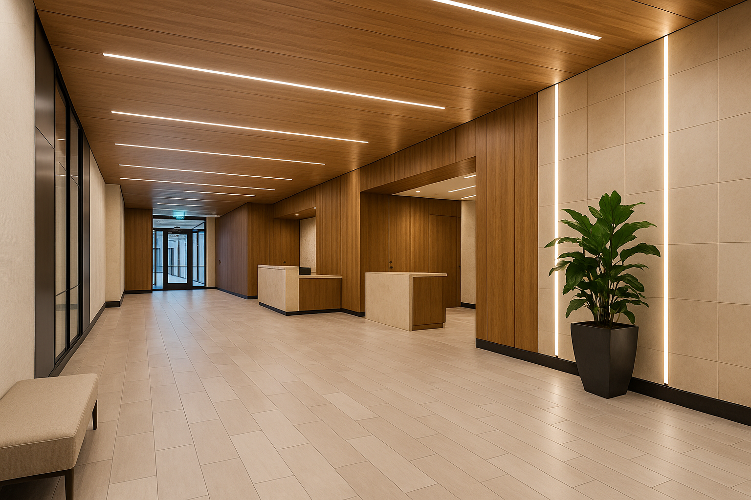Commercial lobby modernization project