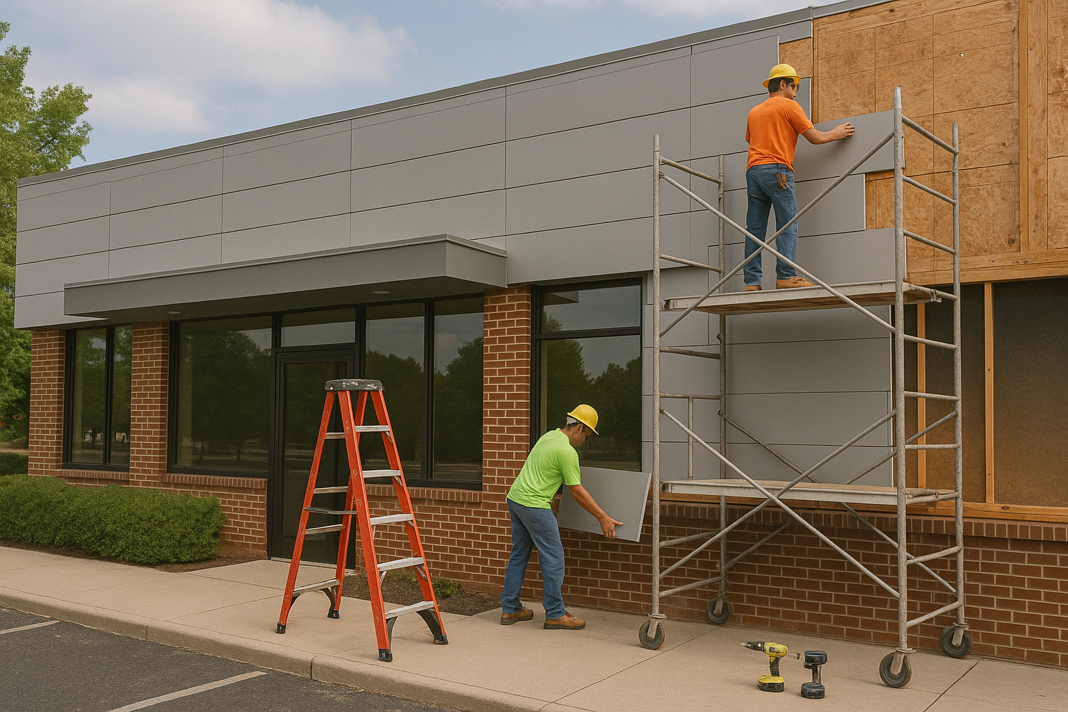 Commercial exterior upgrades project