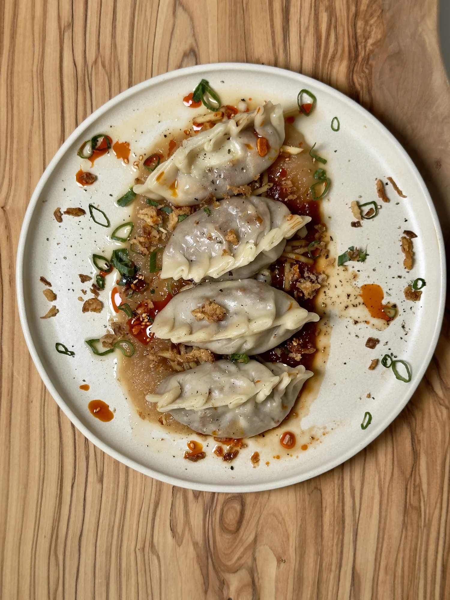 Swiss streetfood dumplings, close-up
