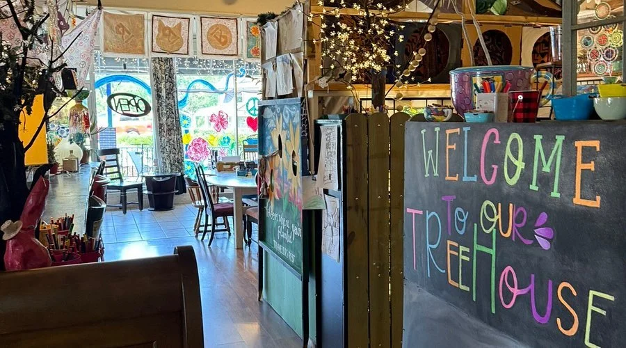 Whimsical sandwiches and art in the heart of Travelers Rest at TRee House Cafe & Studio, a relaxing recharge spot near Riverdaze.