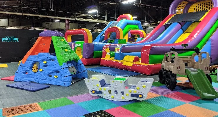 A fun, safe indoor play space in the Upstate area, perfect for keeping children entertained during a stay at the Riverdaze retreat.