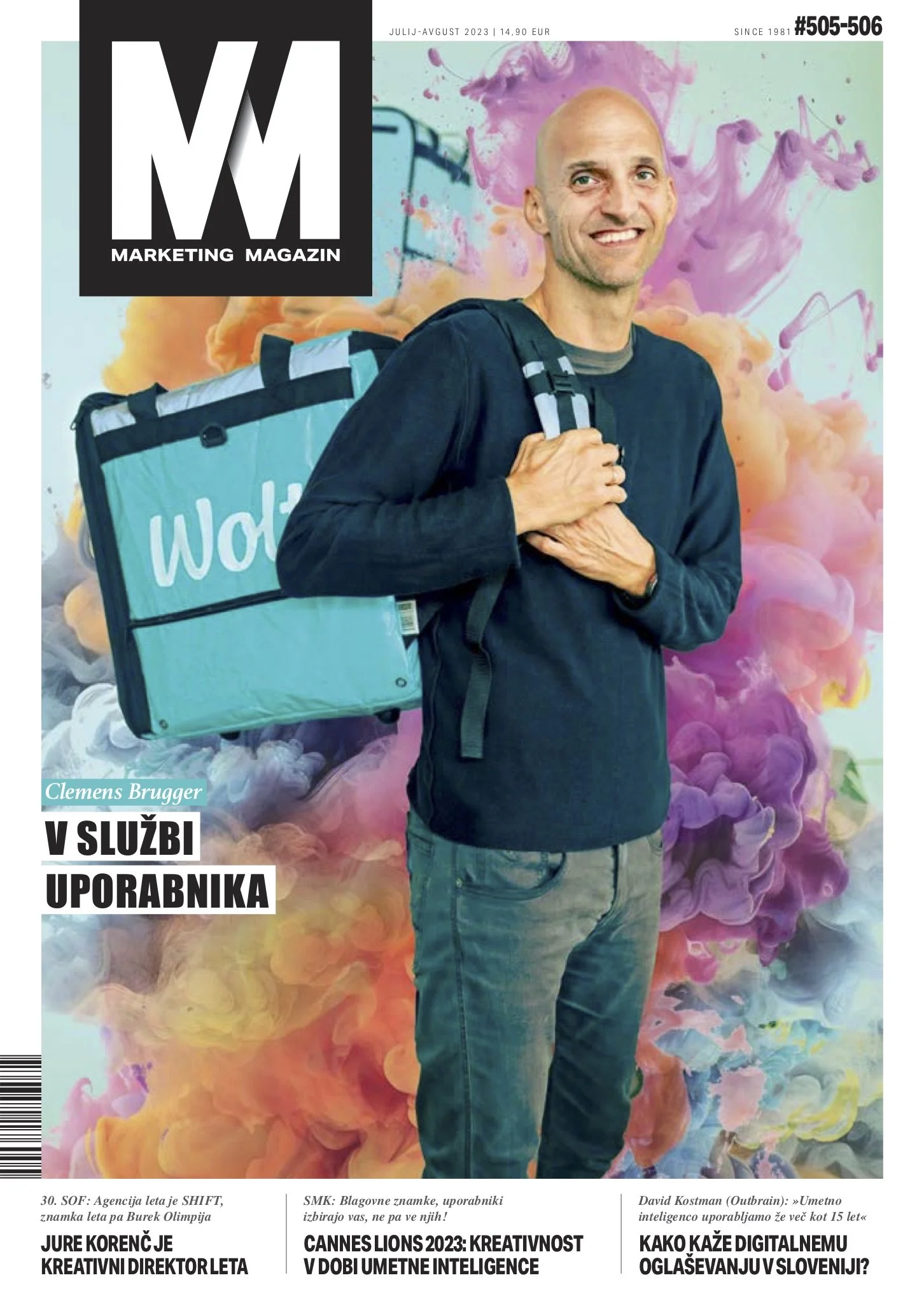 Cover of Marketing magazin no. 505–506 with Clemens Brugger.