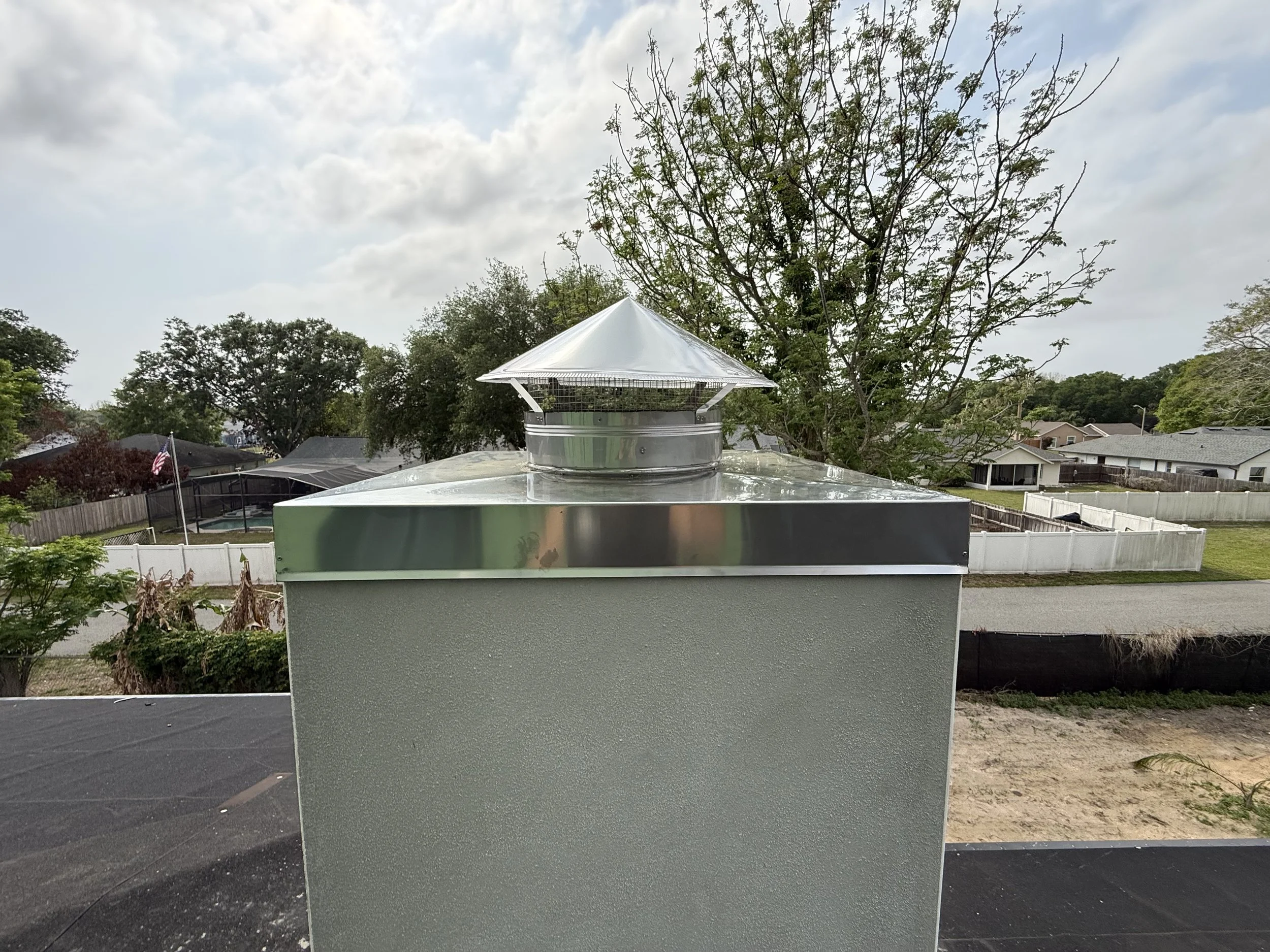 chimney caps plates fireplace services Florida McFarran Chimney