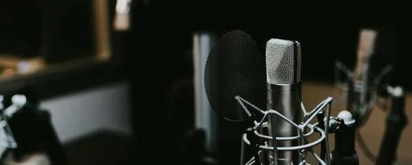 Podcast studio microphone
