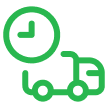 Delivery truck time icon