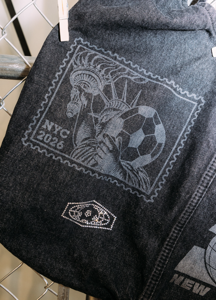 Laser engraved bag customized on site at the Levi's takeover in New York