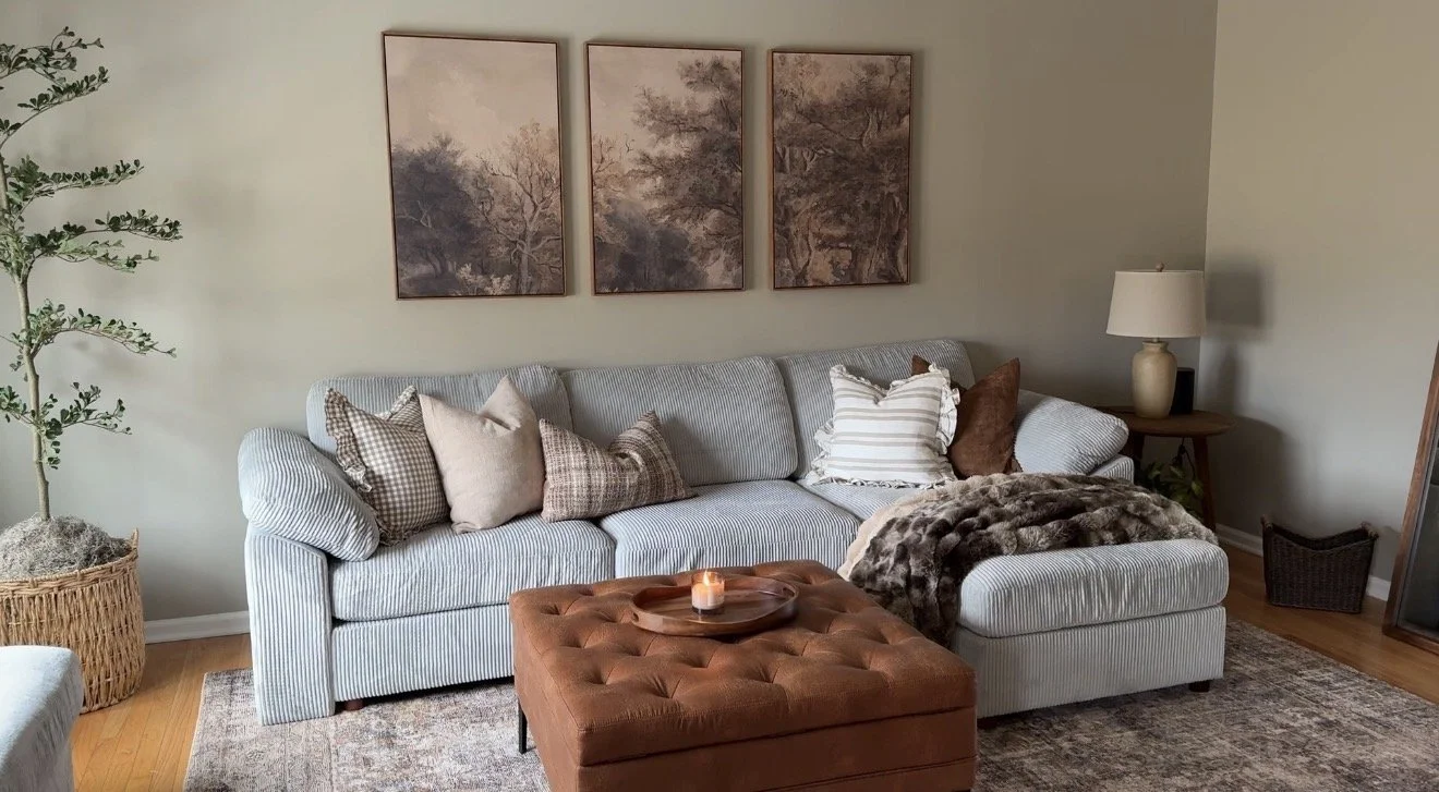 Affordable home makeover living room preview