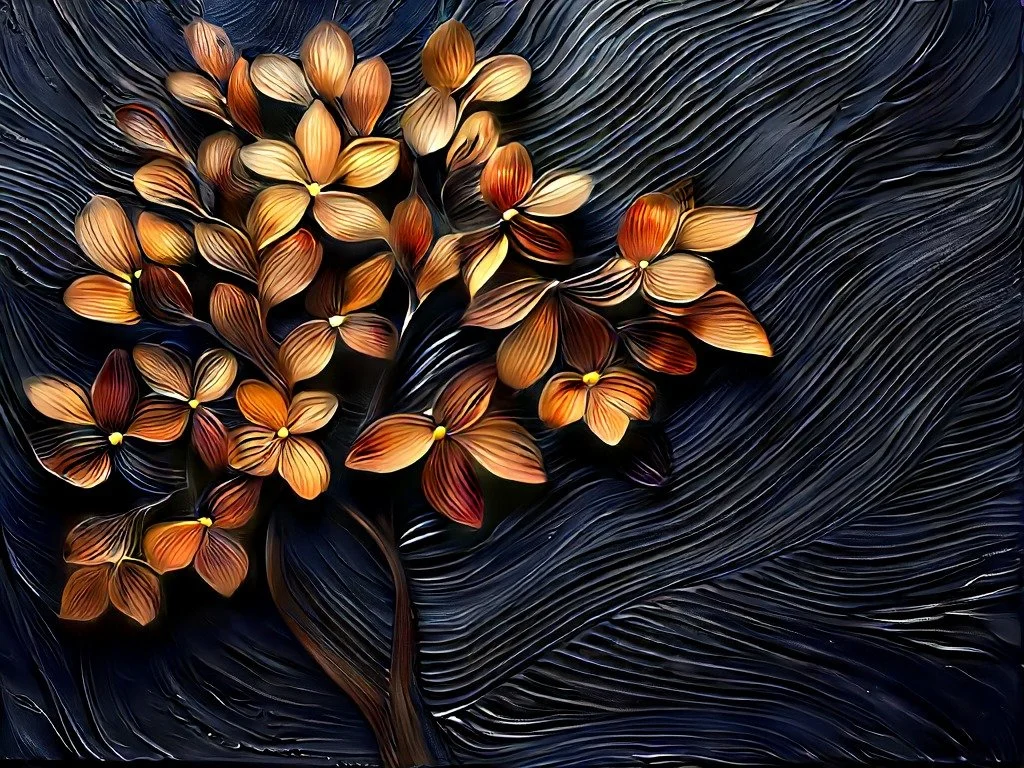 Carved floral — D0593