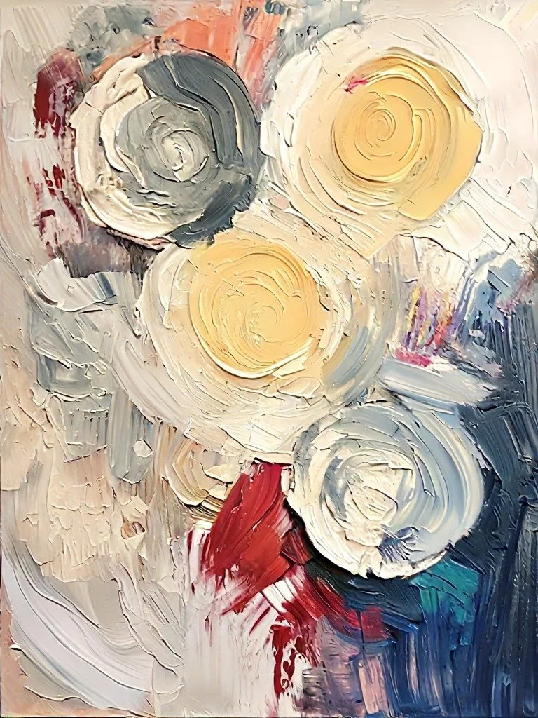 Painted Flower Discs — D0246