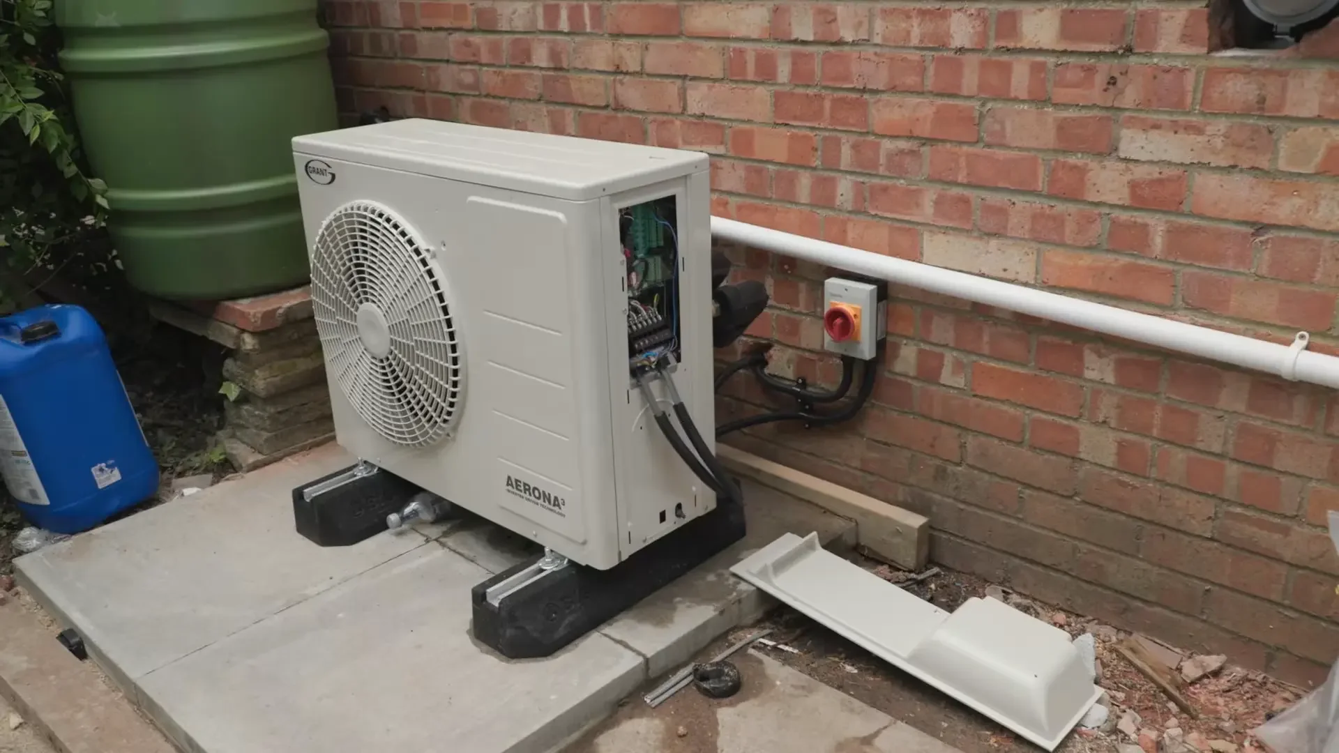 Air source heat pump installed outside a South West home
