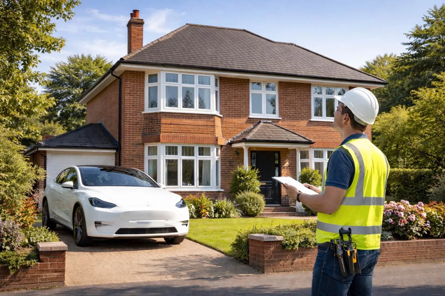 Simple Solar surveyor visiting a home
