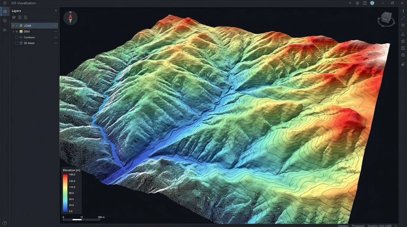 Classified LiDAR Bare-Earth DEM Model