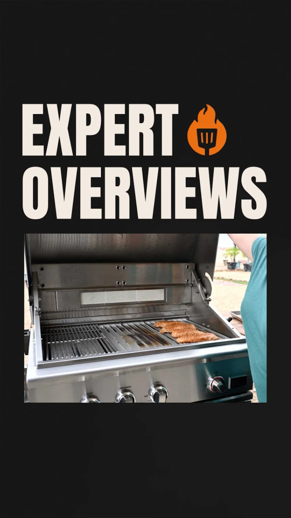 BBQGuys expert overview video showing the interior of a gas grill during a product review