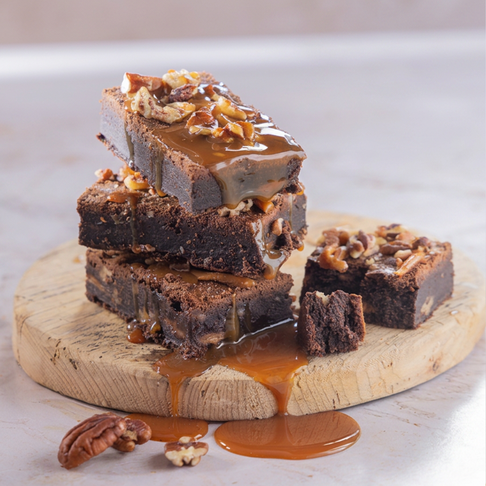 Pre Cut Insomnia Salted Caramel Pecan Brownie