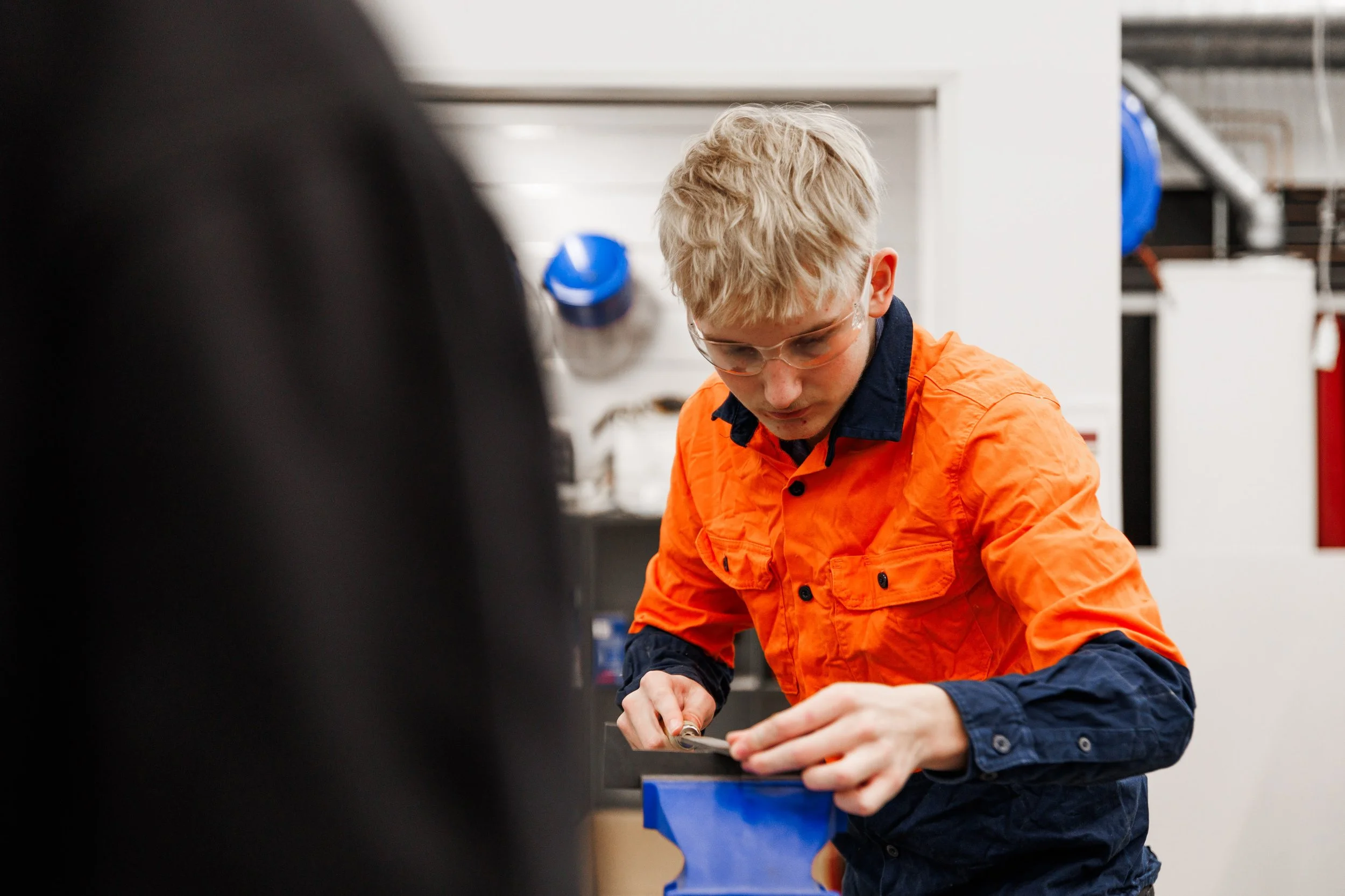 Behind the scenes school event photography — student portrait on location Queensland