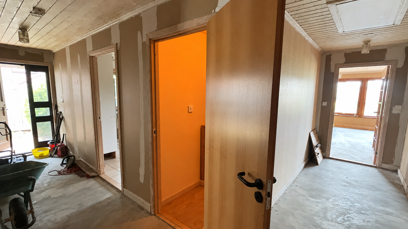 Hallway before refurbishment - full home renovation UK