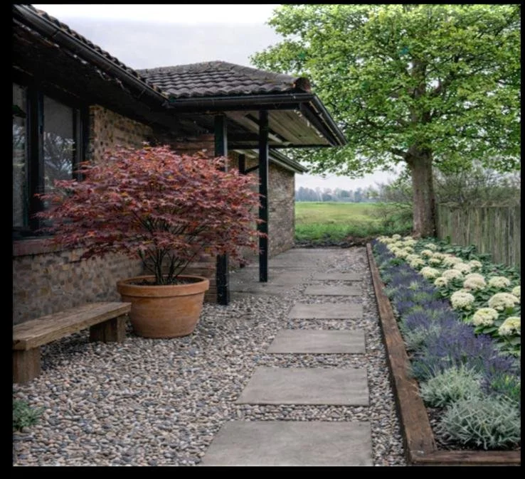 Landscaped entrance garden after refurbishment - The Chic Relic UK