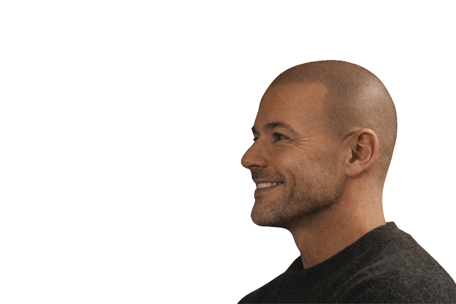 Smiling man with SMP