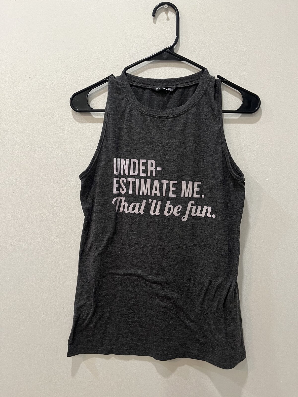 Graphic tank front