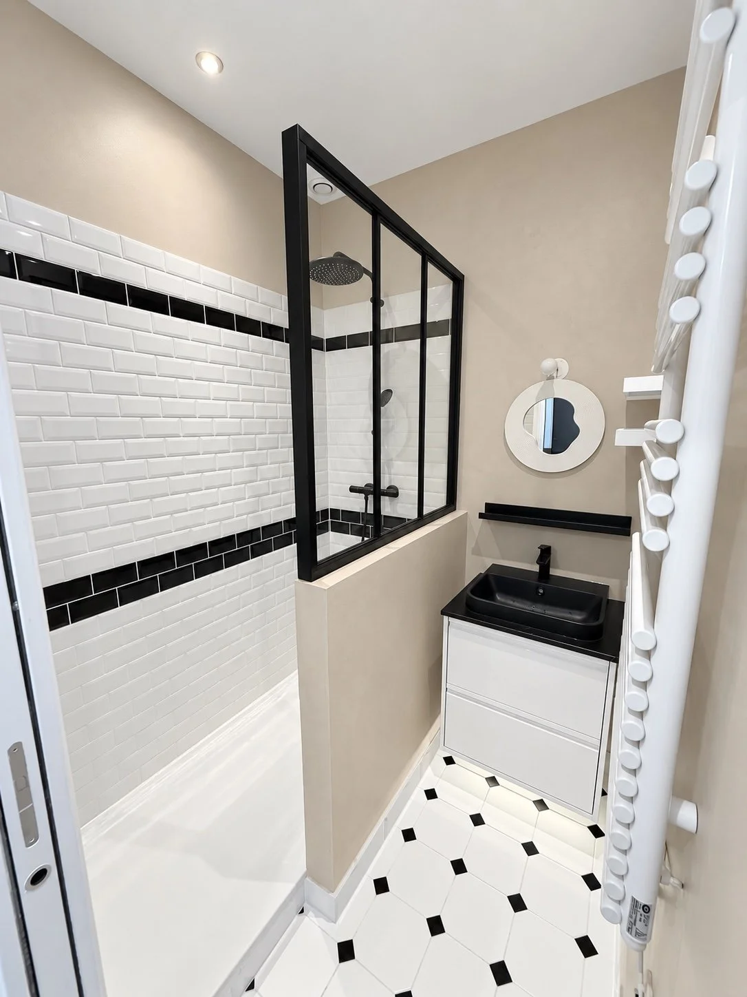 Salle de bain rénovée à Malakoff