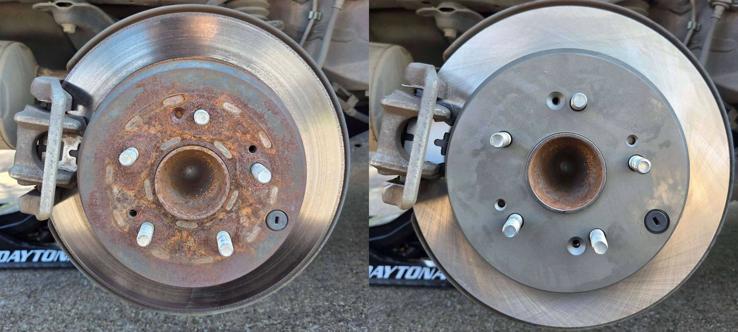 Before and after brake repair in Allen, TX