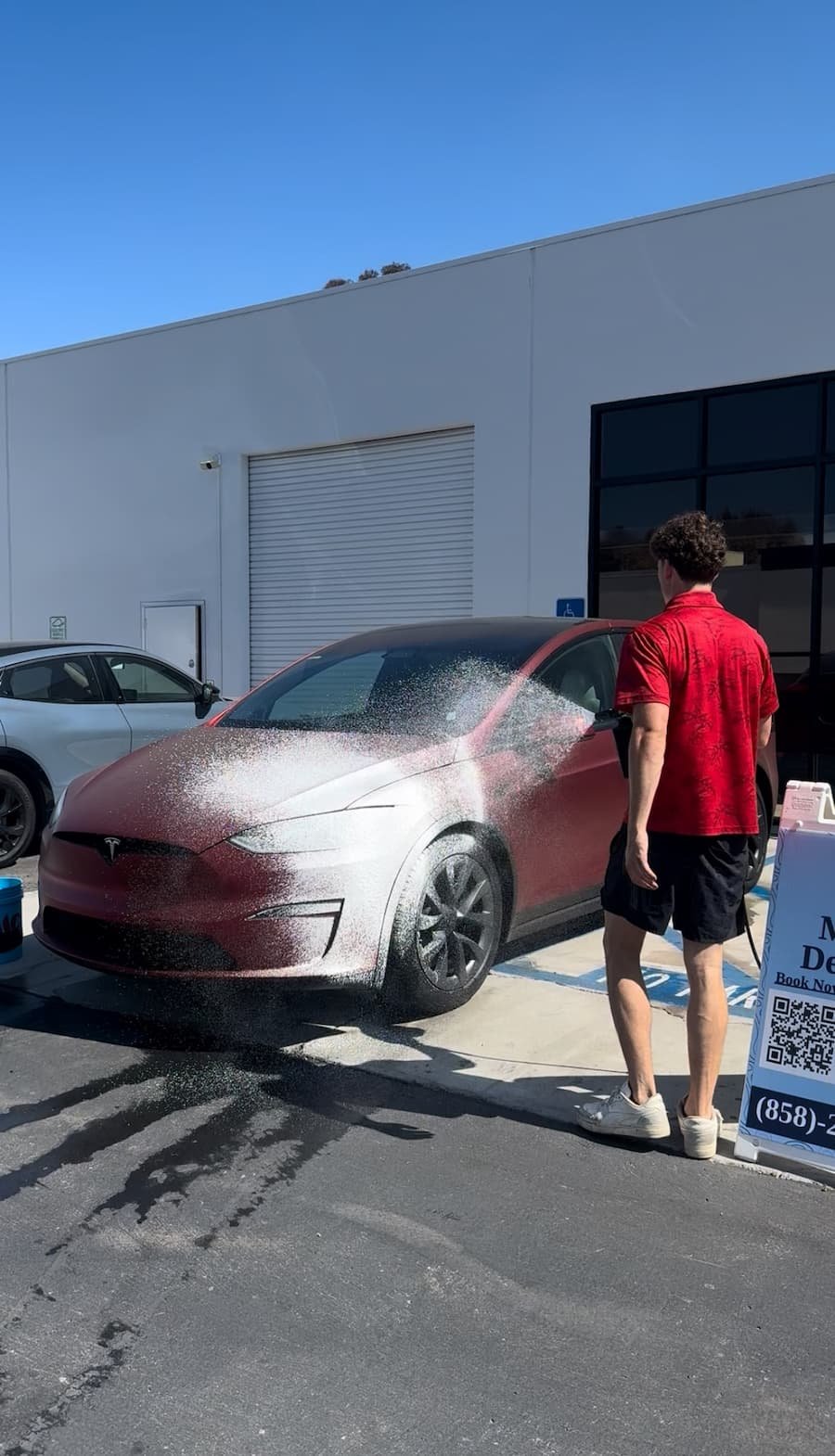 Clean glossy car exterior