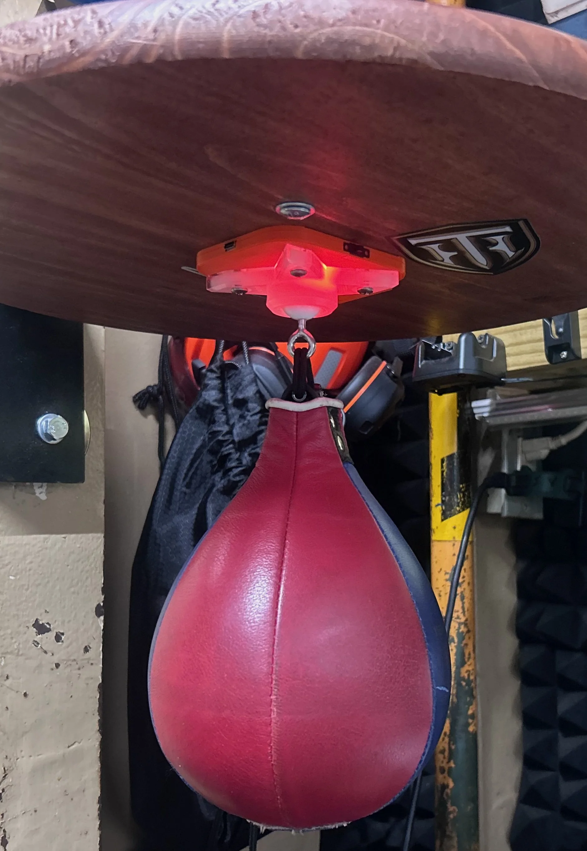 Home gym with Speed Bag Champ