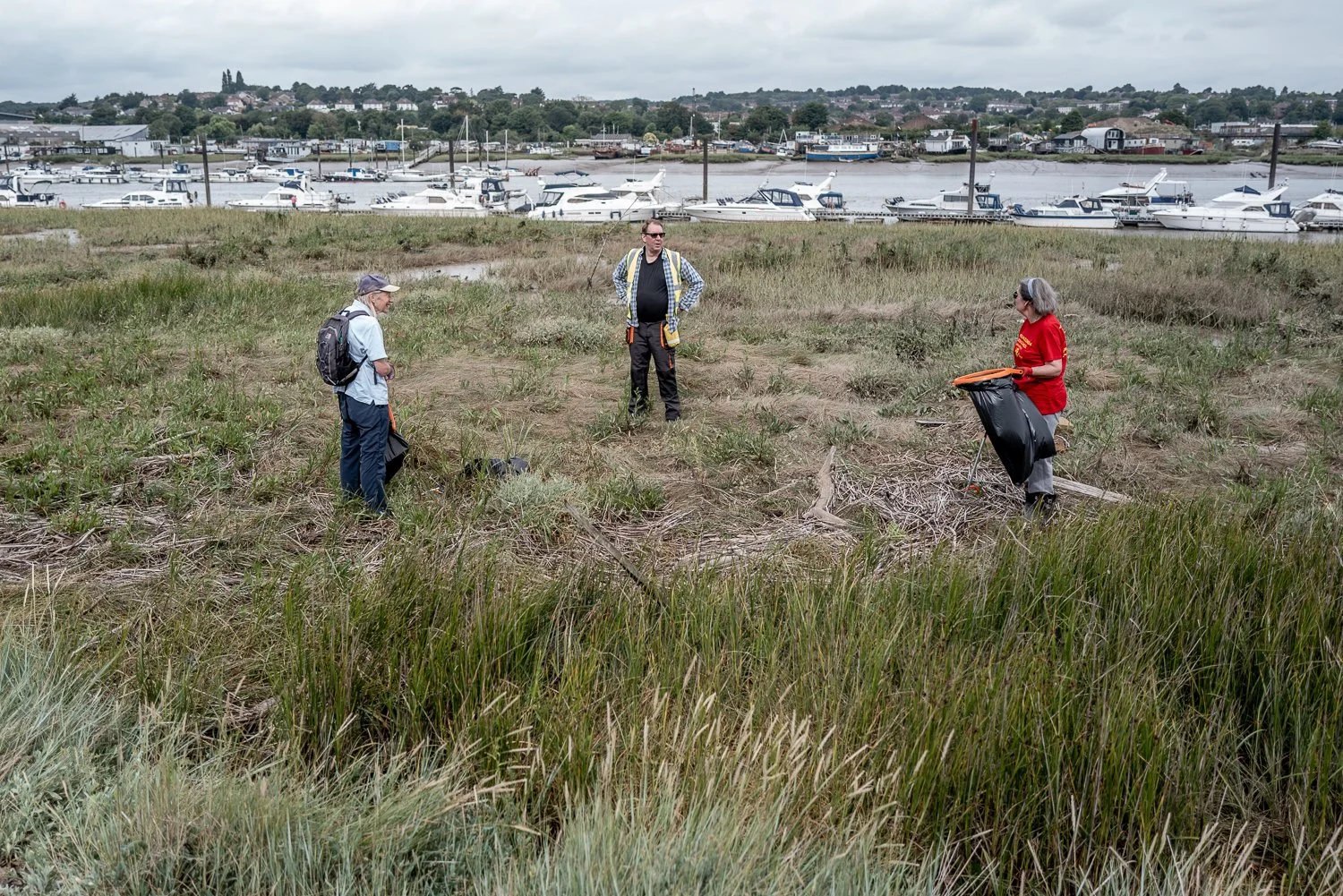 Friends of the River Medway gathering by the water