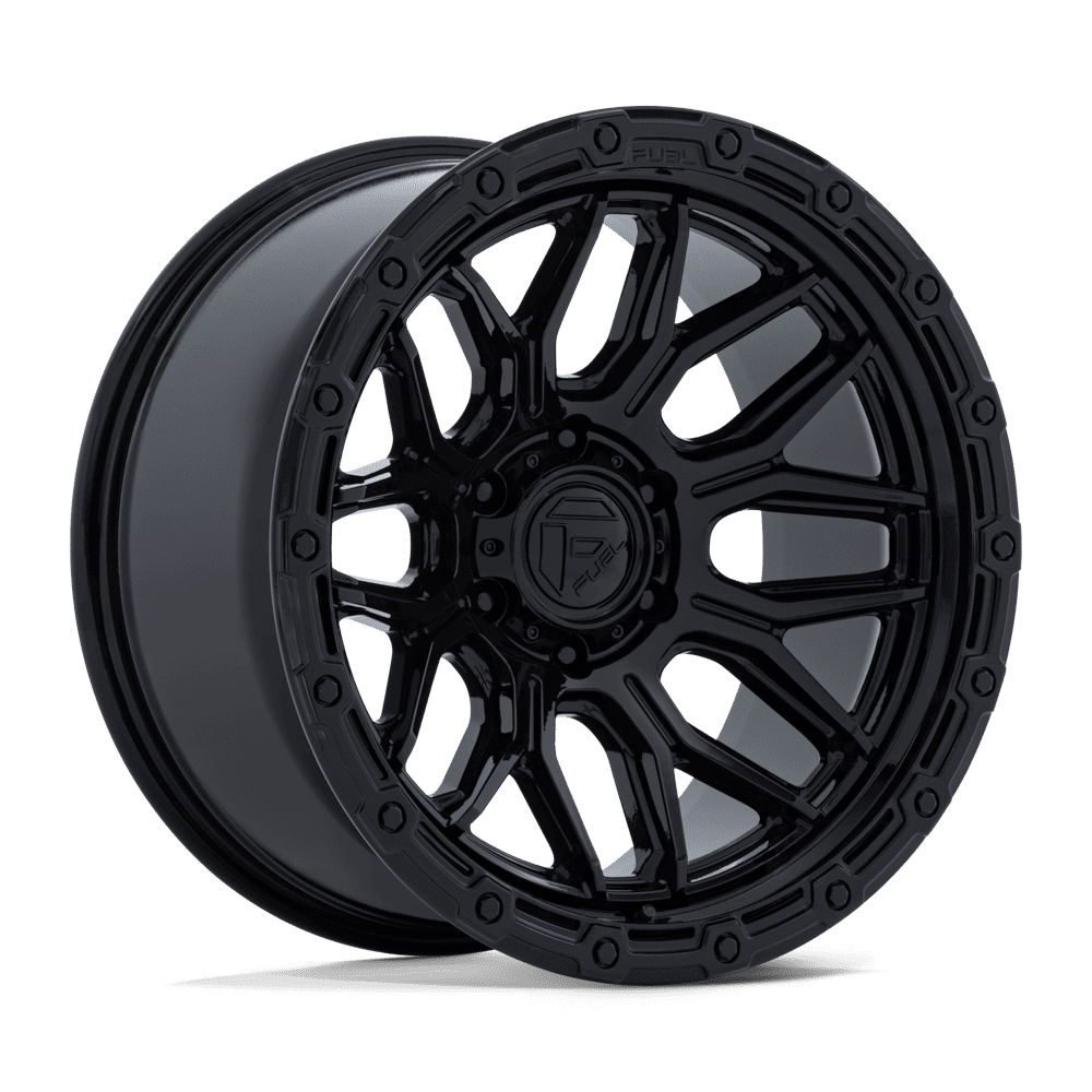 Gloss black Fuel off-road wheel with rugged multi-spoke styling for lifted trucks, Jeeps, and SUVs available through Xtreme in Bridgeville, PA