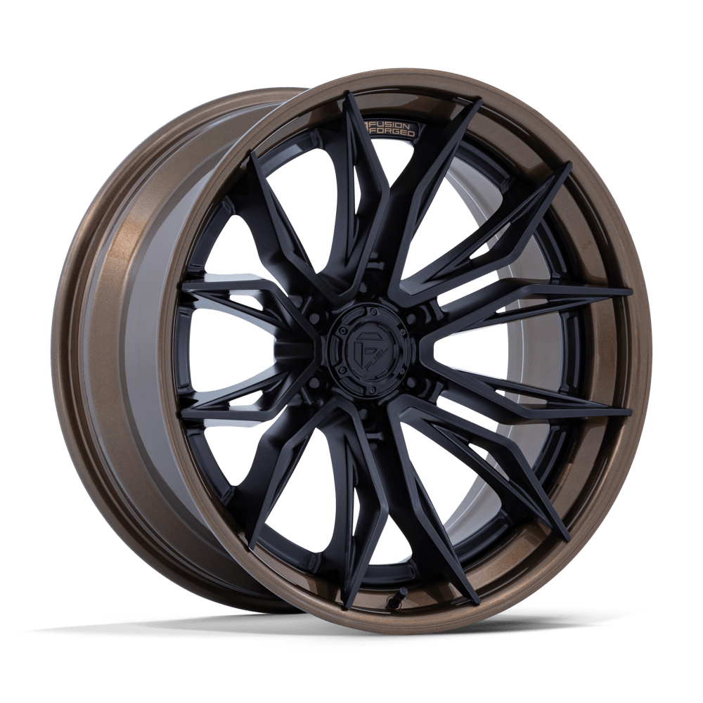 Bronze and satin black Fusion Forged custom wheel with an intricate multi-spoke design for trucks and SUVs available through Xtreme in Bridgeville, PA