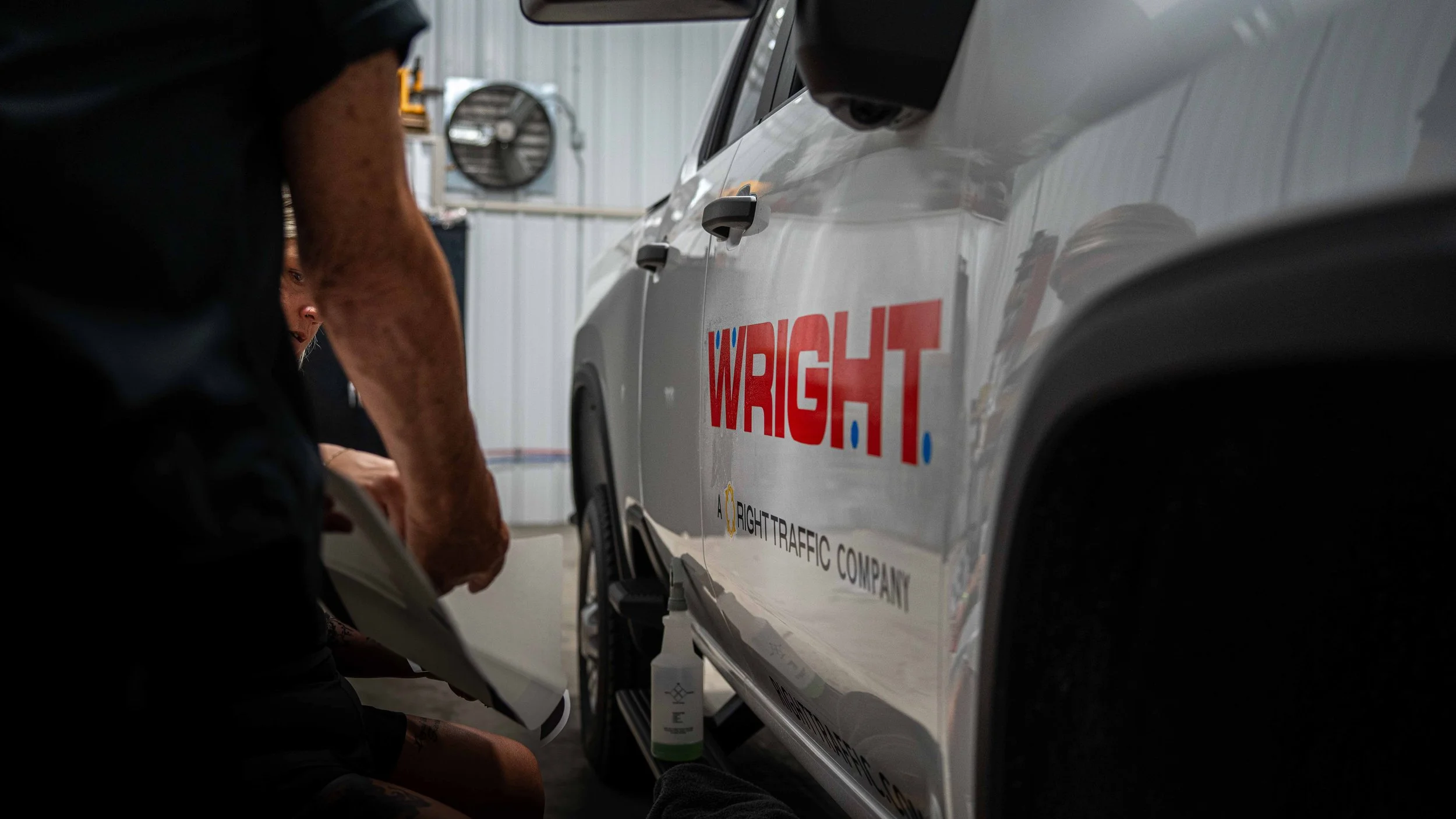 W.D. Wright work truck with commercial door lettering and fleet graphics installed in-house by Xtreme Car and Truck Accessories near Pittsburgh