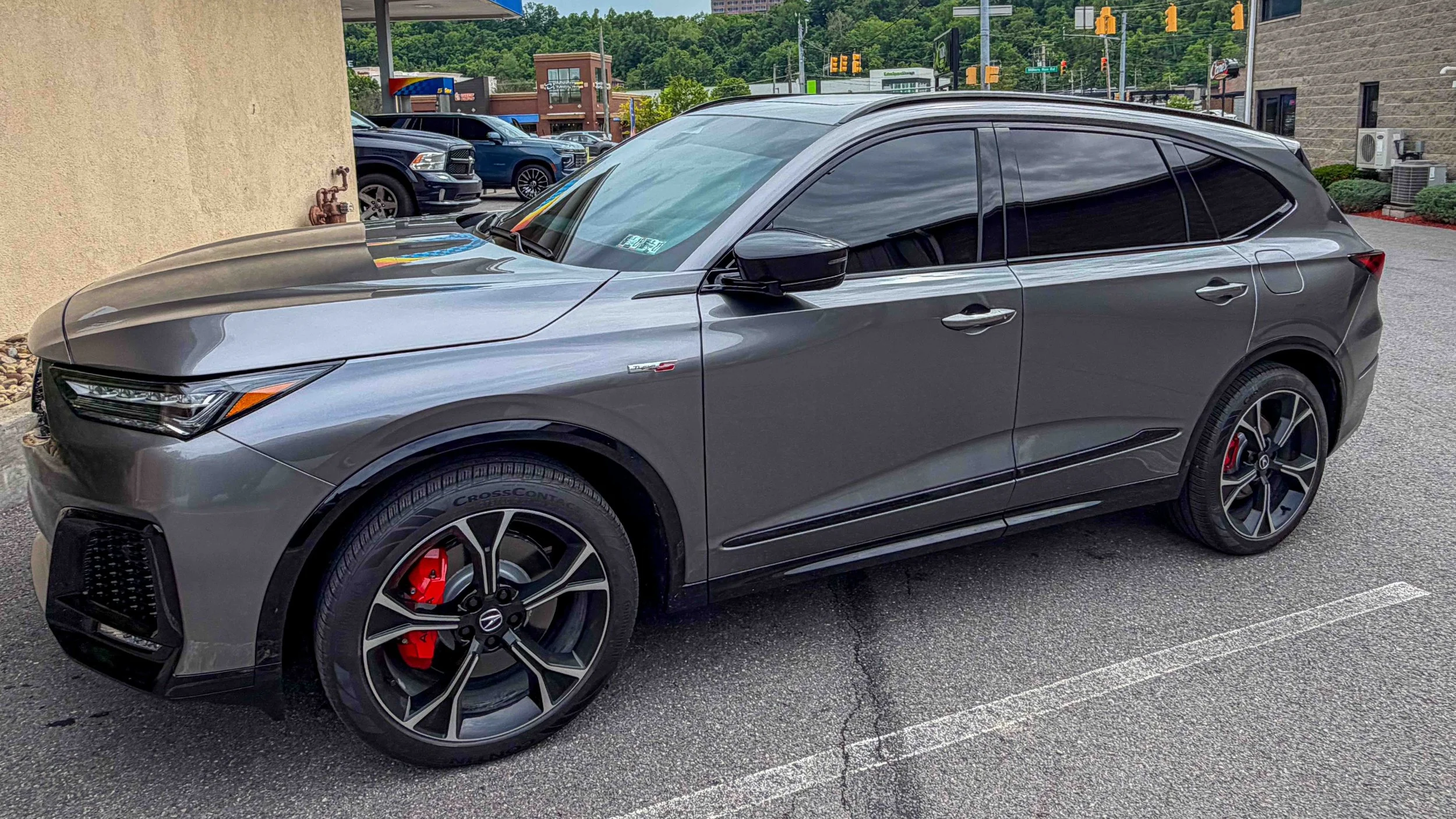 Gray Acura SUV with finished XPEL window tint installed by Xtreme Car and Truck Accessories in Bridgeville PA near Pittsburgh