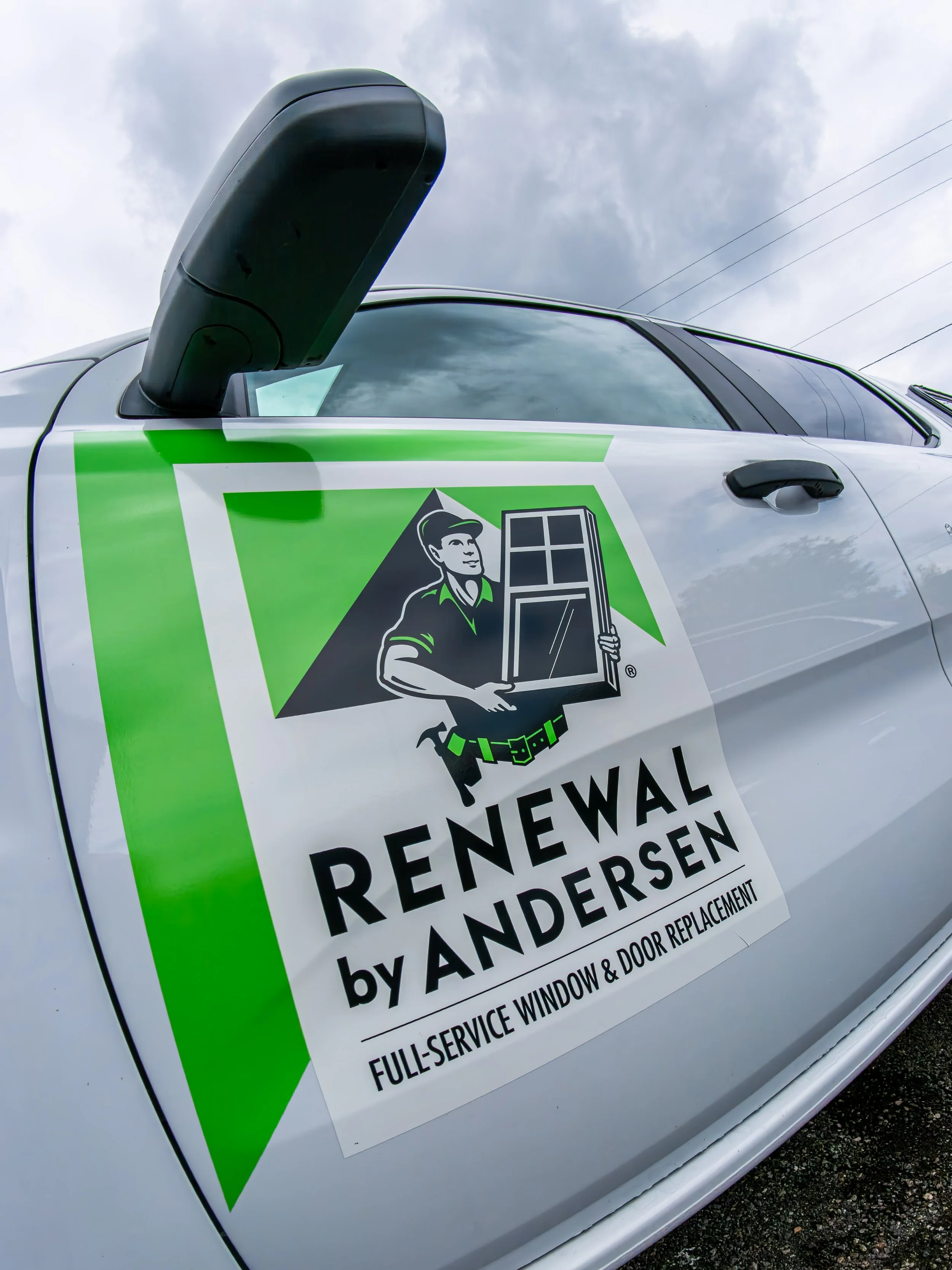 2026 Toyota RAV4 fleet vehicles with custom green and white business graphics installed by Xtreme Car and Truck Accessories near Pittsburgh