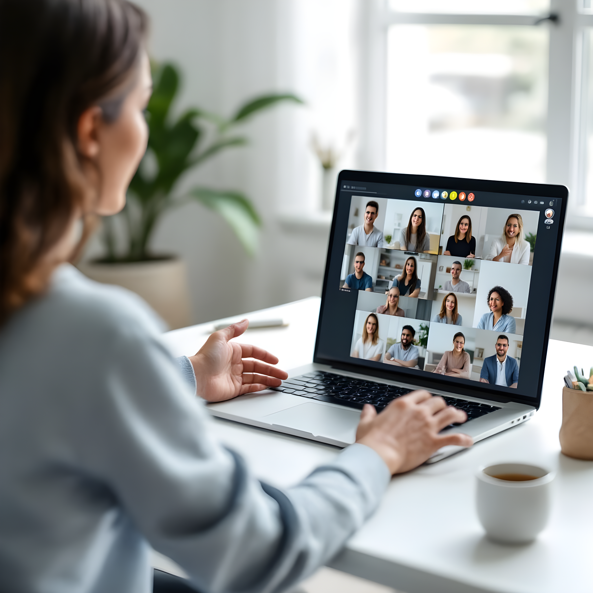 Team coaching session in a workplace environment