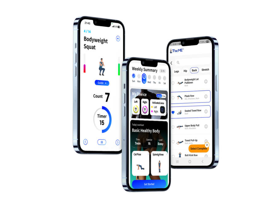 TracME app running on a phone