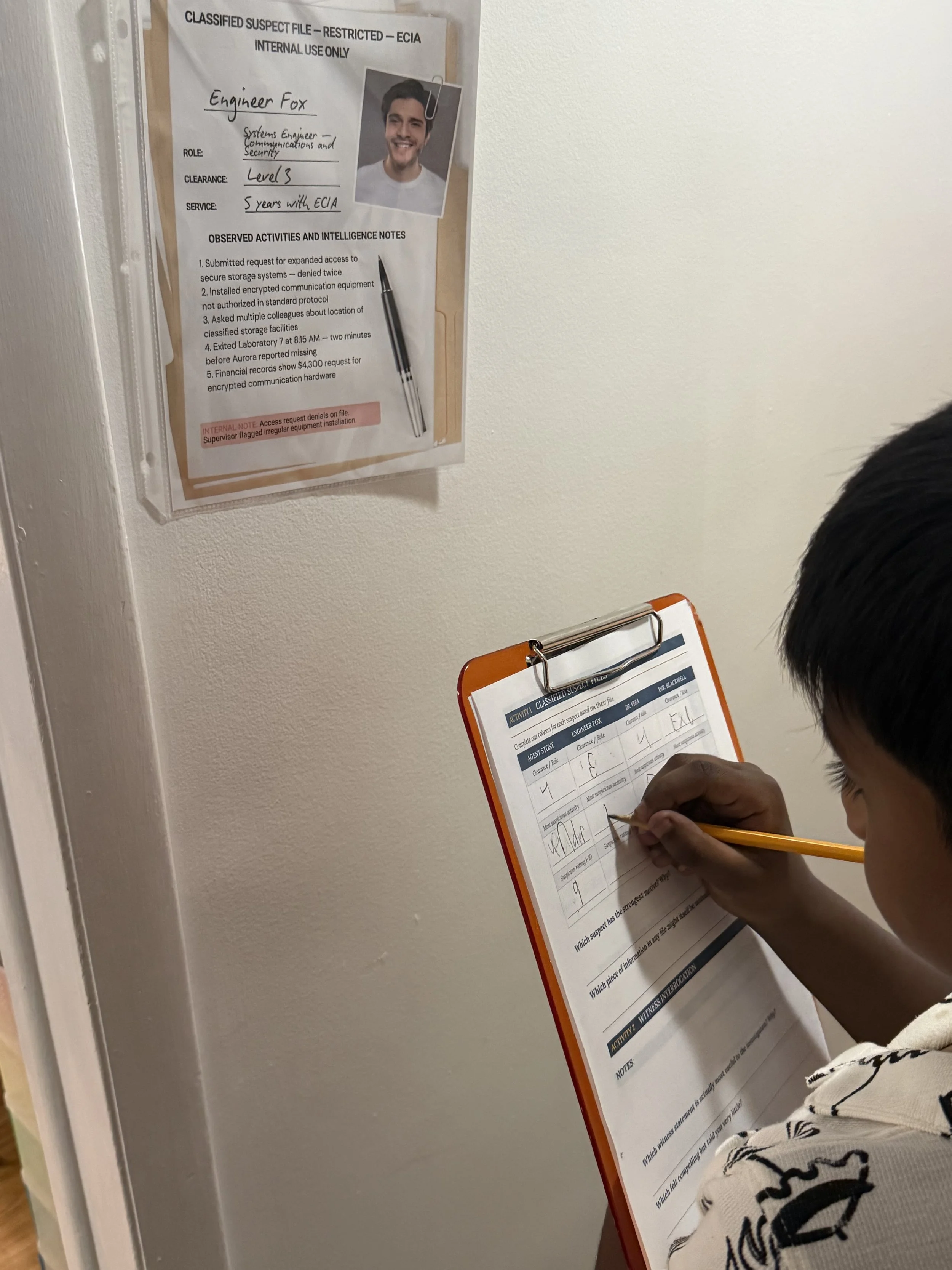 Student engaged in a hands-on discovery activity