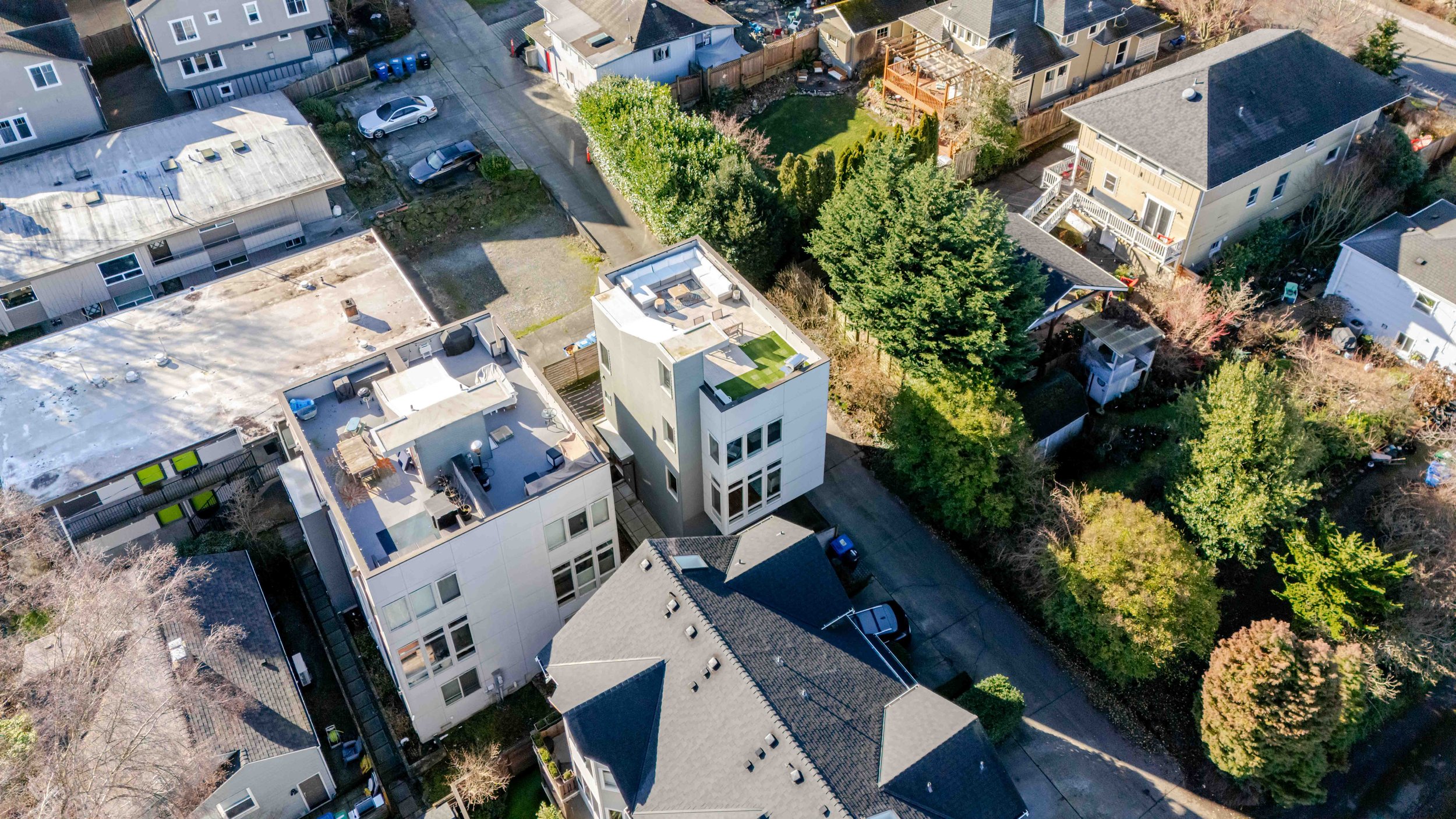 Aerial drone view