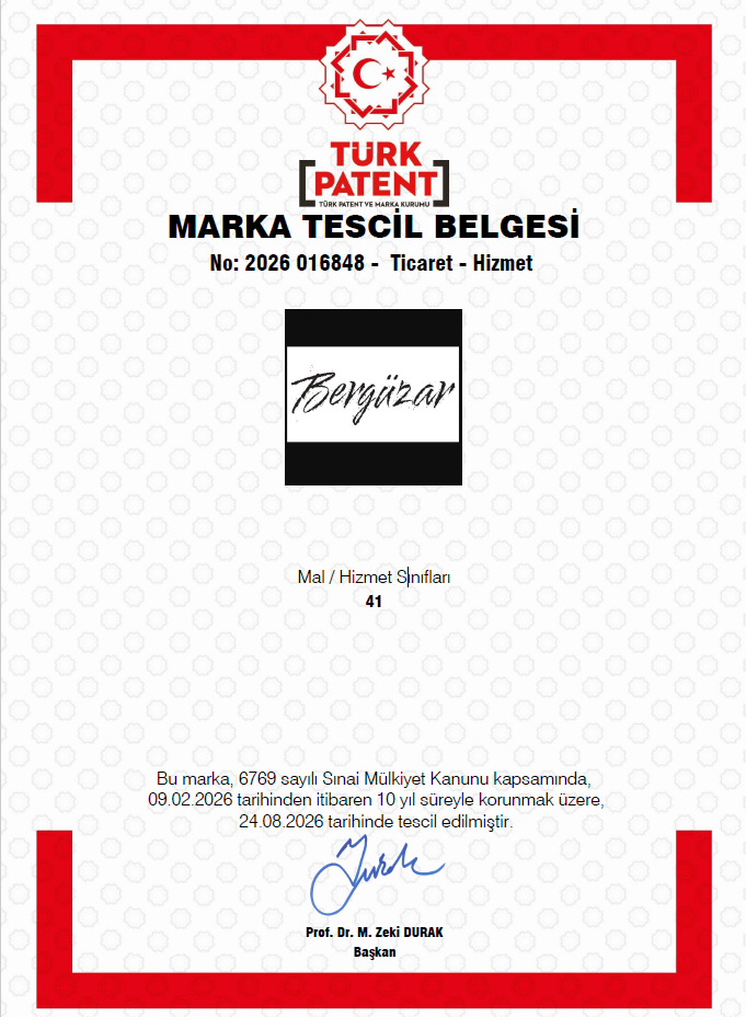 Bergüzar marka tescil belgesi