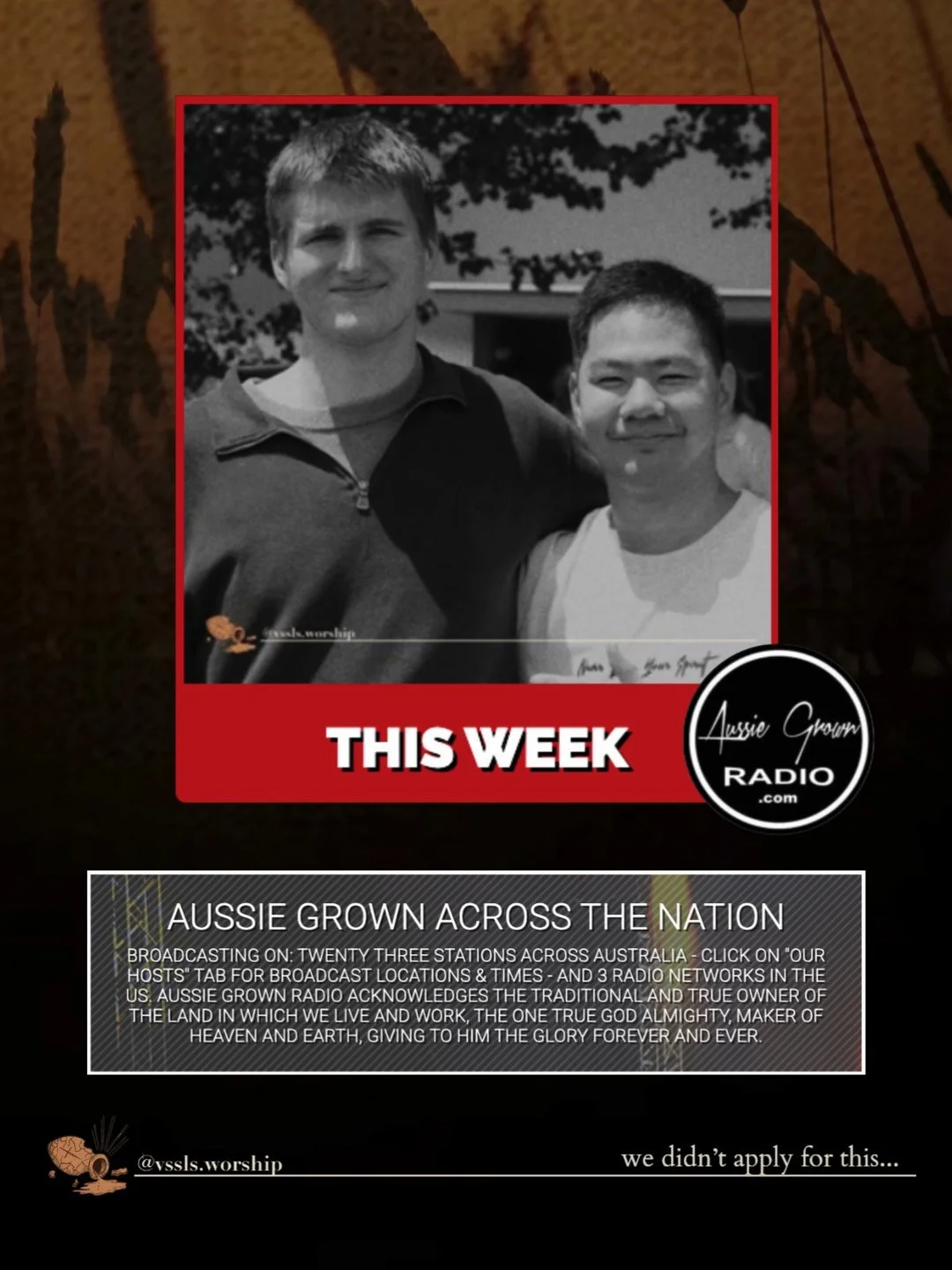 this week: Aussie Grown Across The Nation we didn’t apply for this…