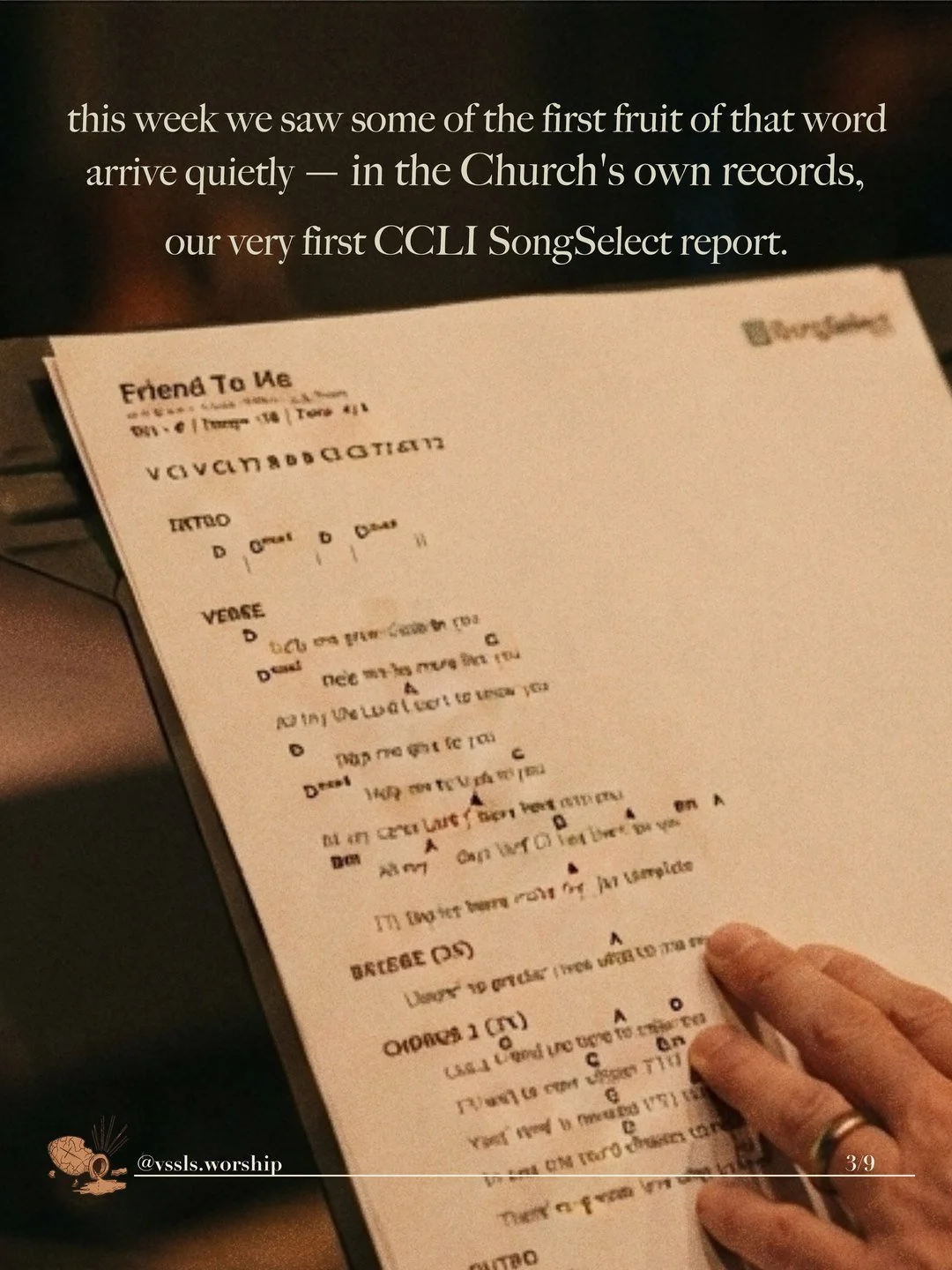 this week we saw some of the first fruit of that word arrive quietly — in the Church’s own records, our very first CCLI SongSelect report.