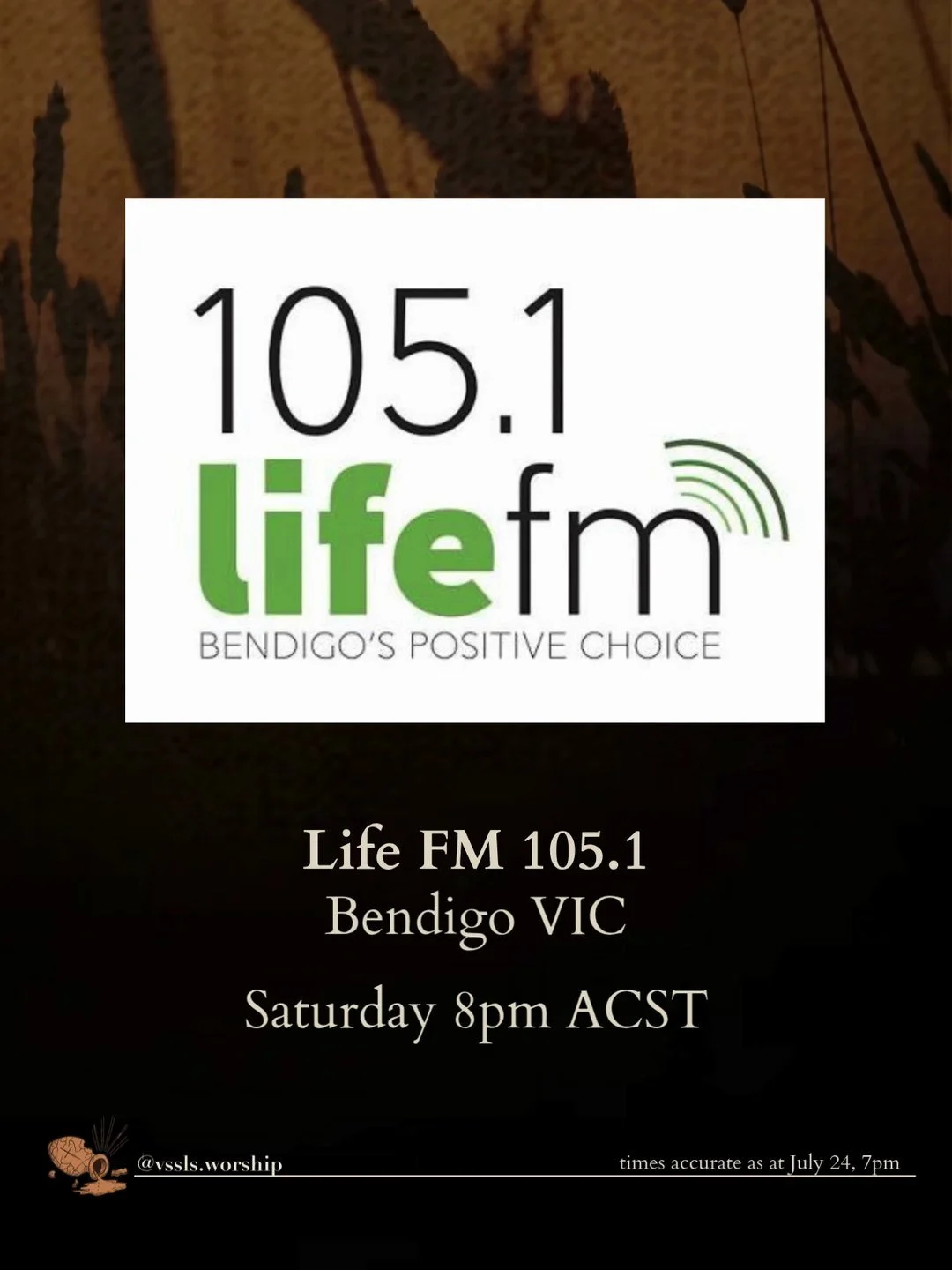 Life FM 105.1 Bendigo VIC Saturday 8pm ACST