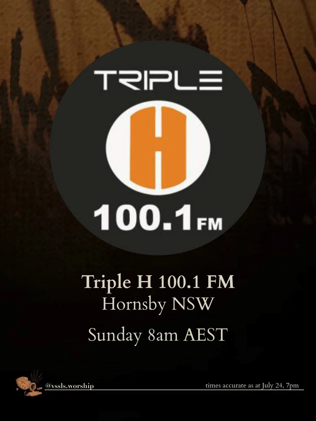 Triple H 100.1 FM Hornsby NSW Sunday 8am AEST