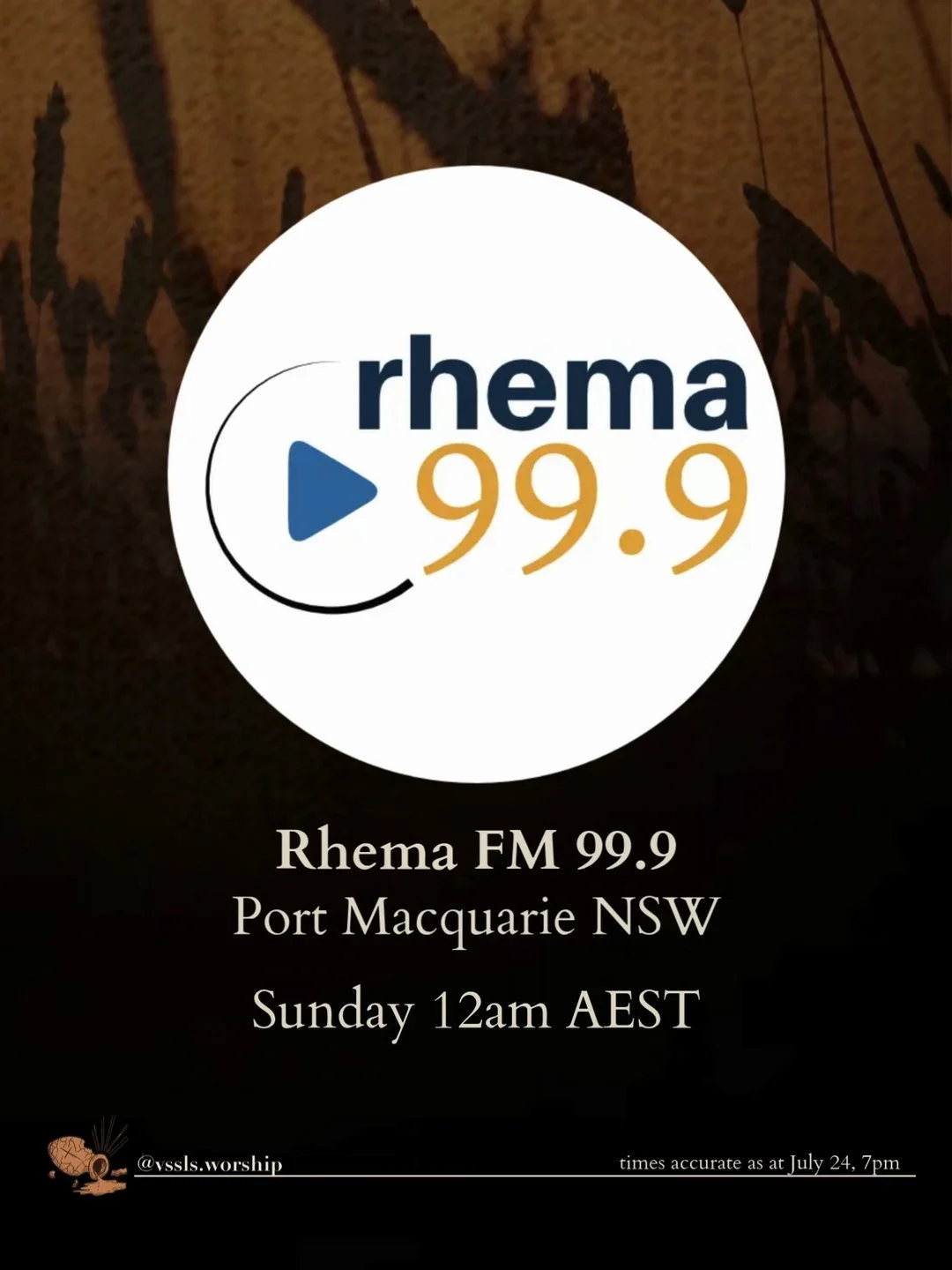 Rhema FM 99.9 Port Macquarie NSW Sunday 12am AEST
