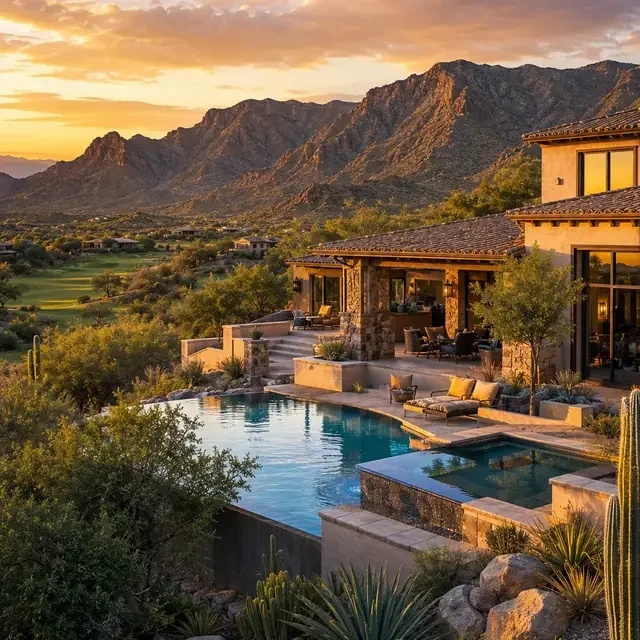 Dove Mountain luxury home surrounded by SonoCode Editorran Desert scenery near Marana Arizona