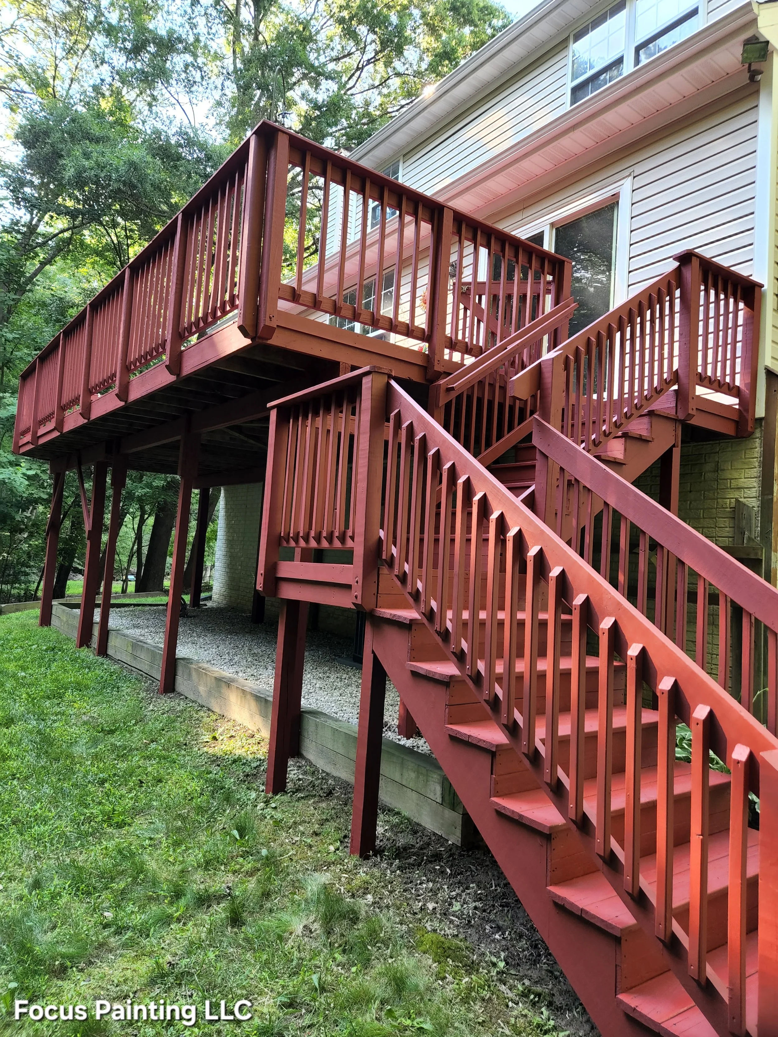 Deck painting and staining by Focus Painting in Bowie, Maryland