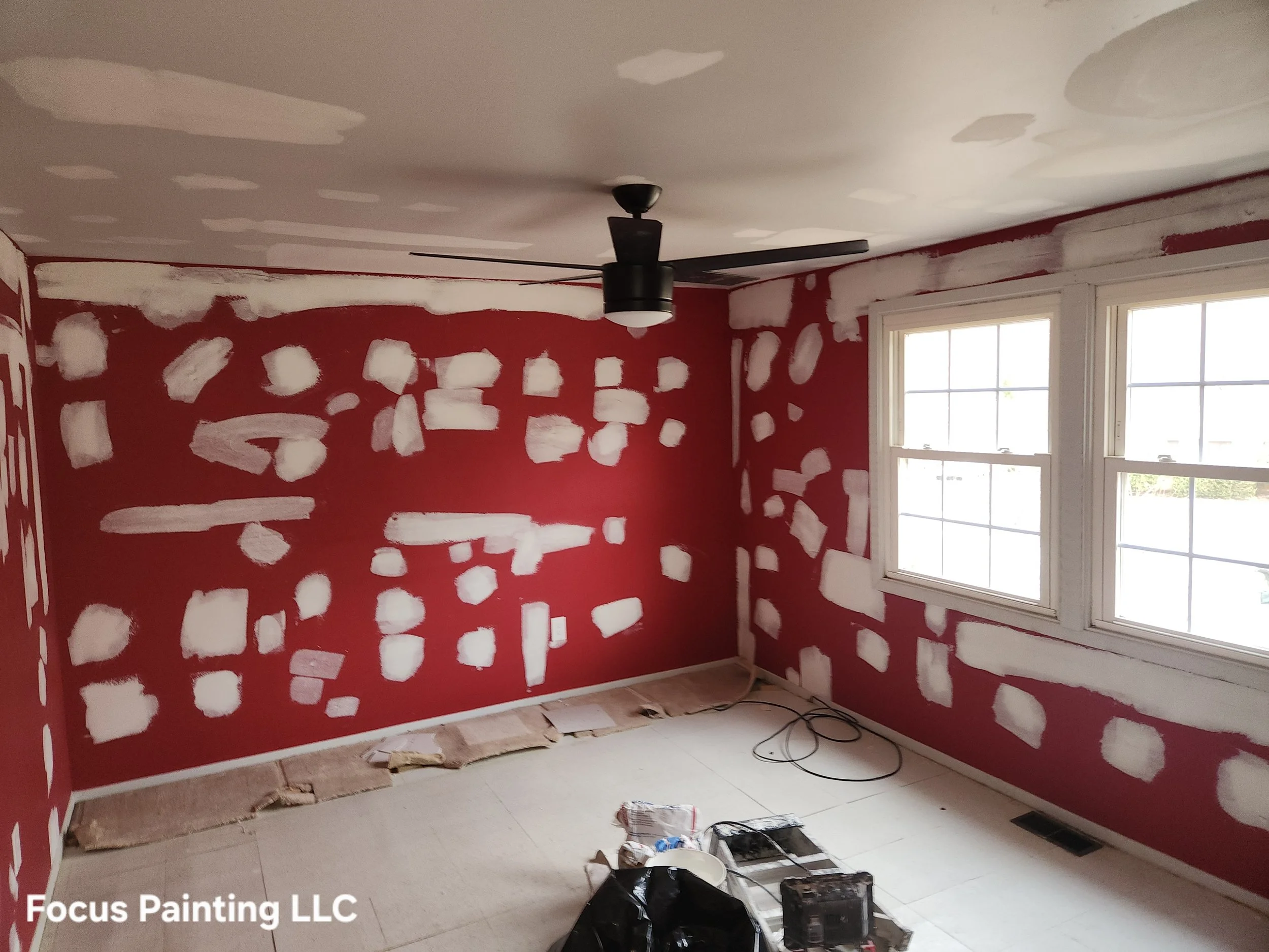 Drywall patch and preparation before painting in Bowie, MD