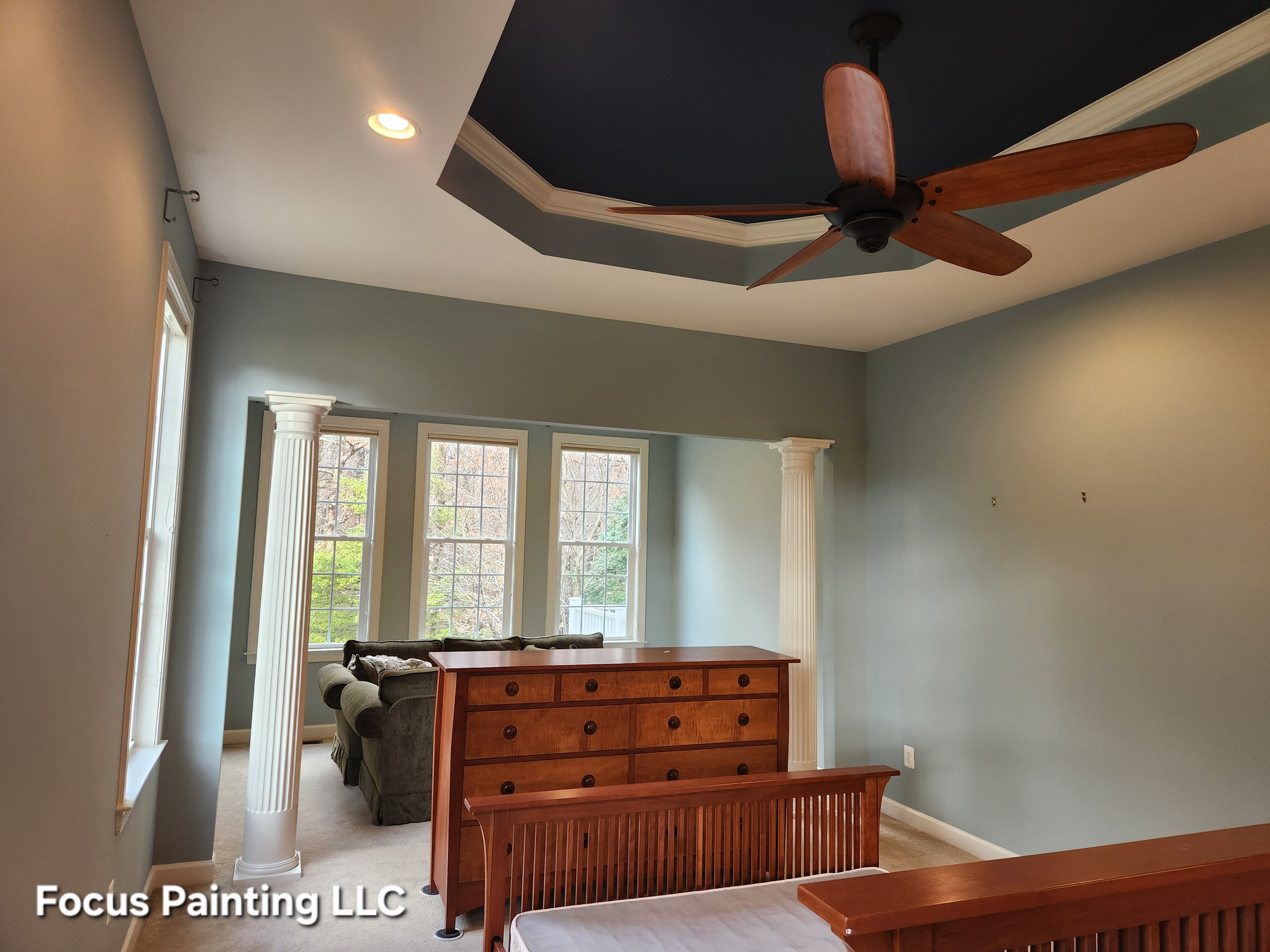 Interior, unique ceiling detail painting by Focus Painting in Maryland