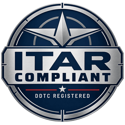 ITAR Compliant, DDTC Registered badge - Titan Industries LLC, Wichita KS